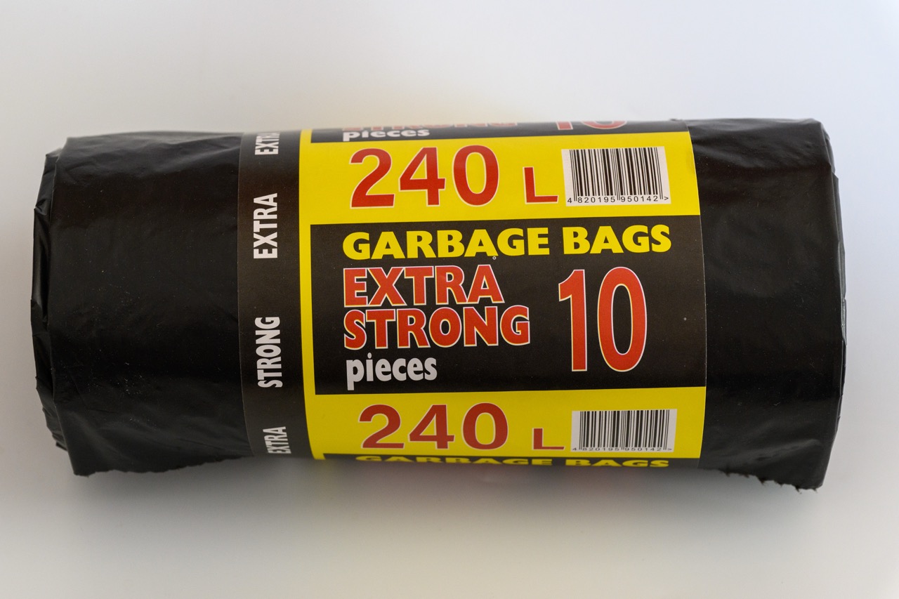 Пакети для сміття POLYBAG 240 л, надміцні, 10 шт.